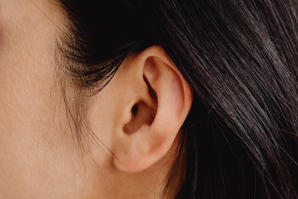 A close up of an ear