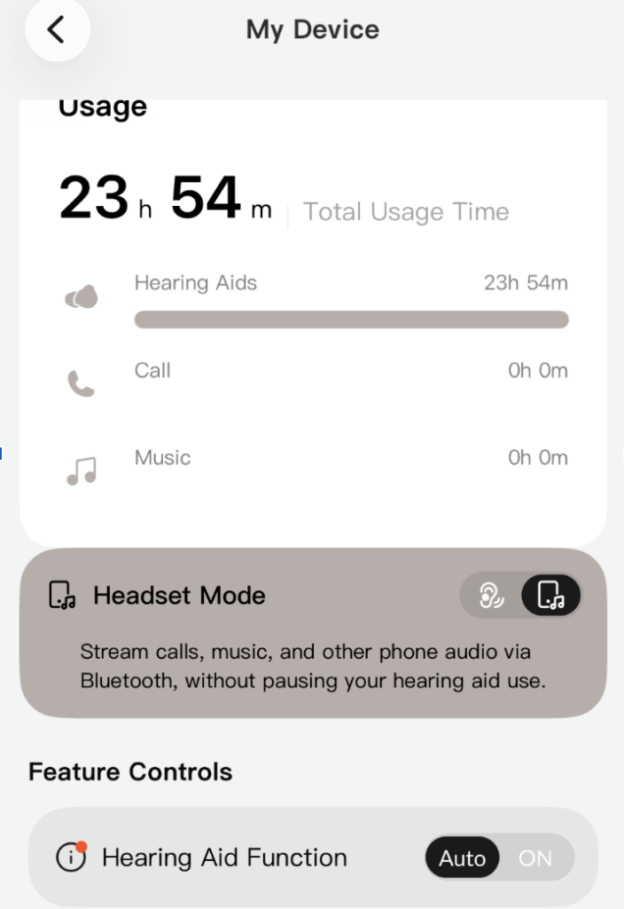 Elehear app bluetooth settings