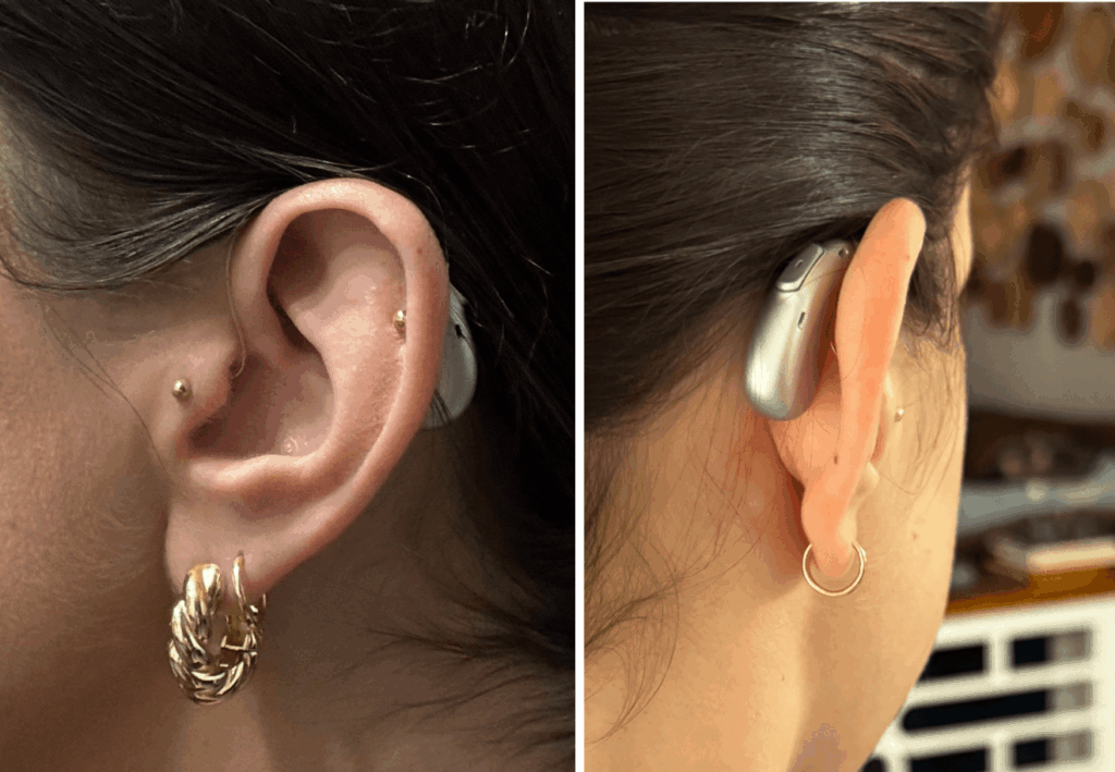 Dr. Jessica Hinson wearing the Elehear Beyond Pro 2.