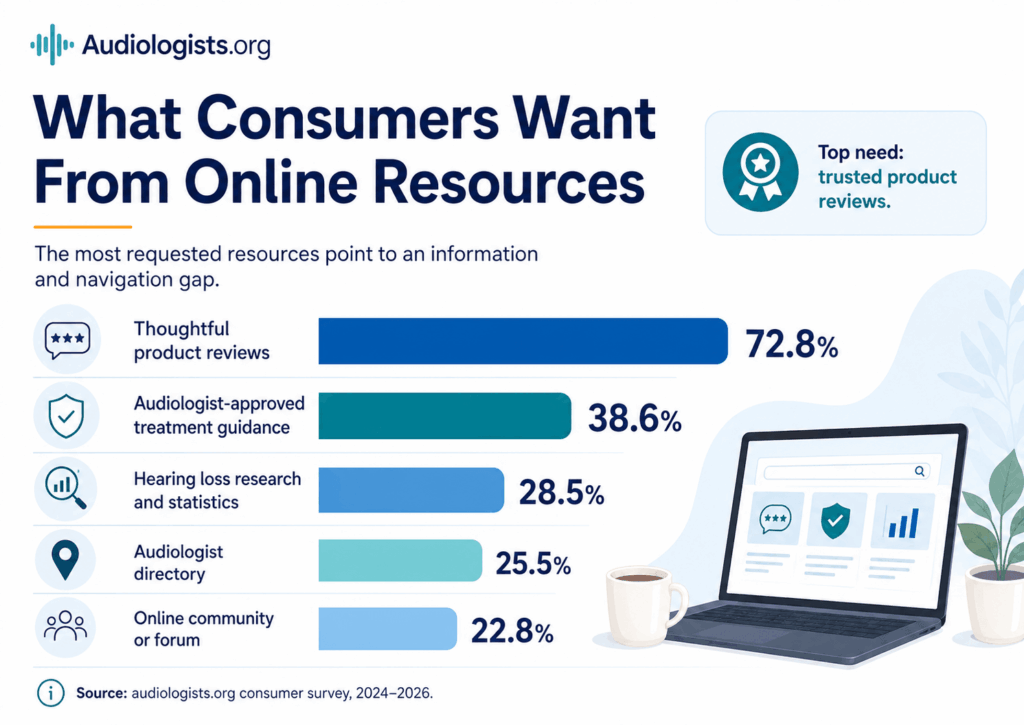 What consumers want from online resources infographic